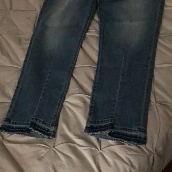 💥HP💥 HUDSON Los Angeles Barbara  Skinny front slit raw hem sz 31 - Picture 3 of 12